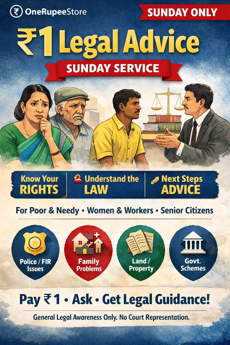 ₹1 Legal Advice - న్యాయ సలహా