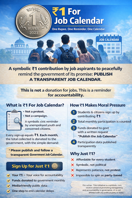 ₹1 For Job Calendar